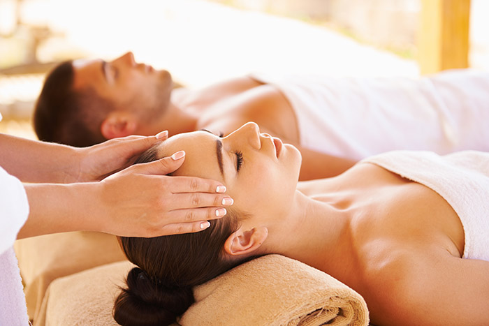 couple enjoying massage